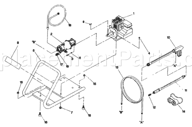 Page A Diagram and Parts List for 9833-0  Briggs and Stratton Generator